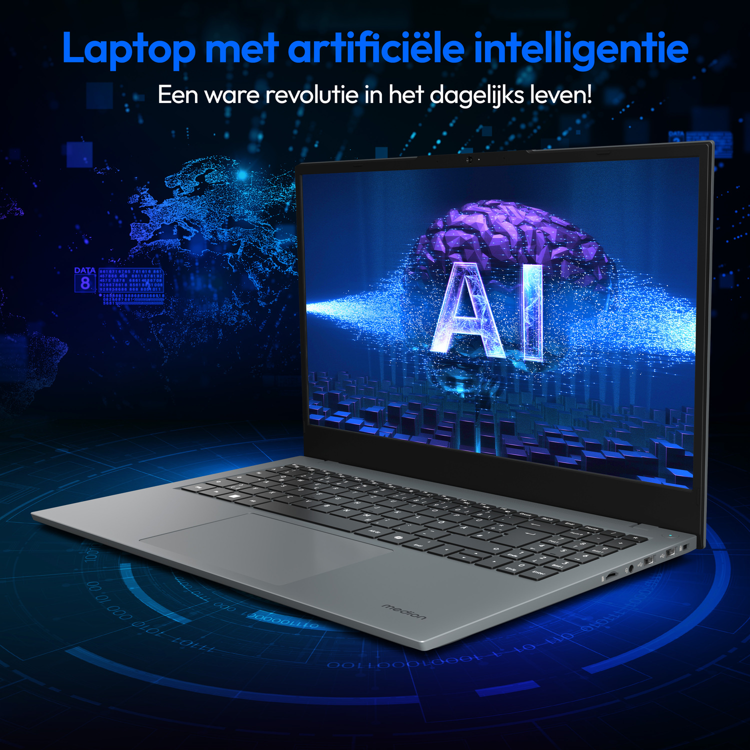 MEDION AKOYA E15443 MD62621 BE - 15.6 inch - Full HD - Intel Core Ultra 5 125H - 16 GB - 512 GB - Arc™ Onboard Graphics
