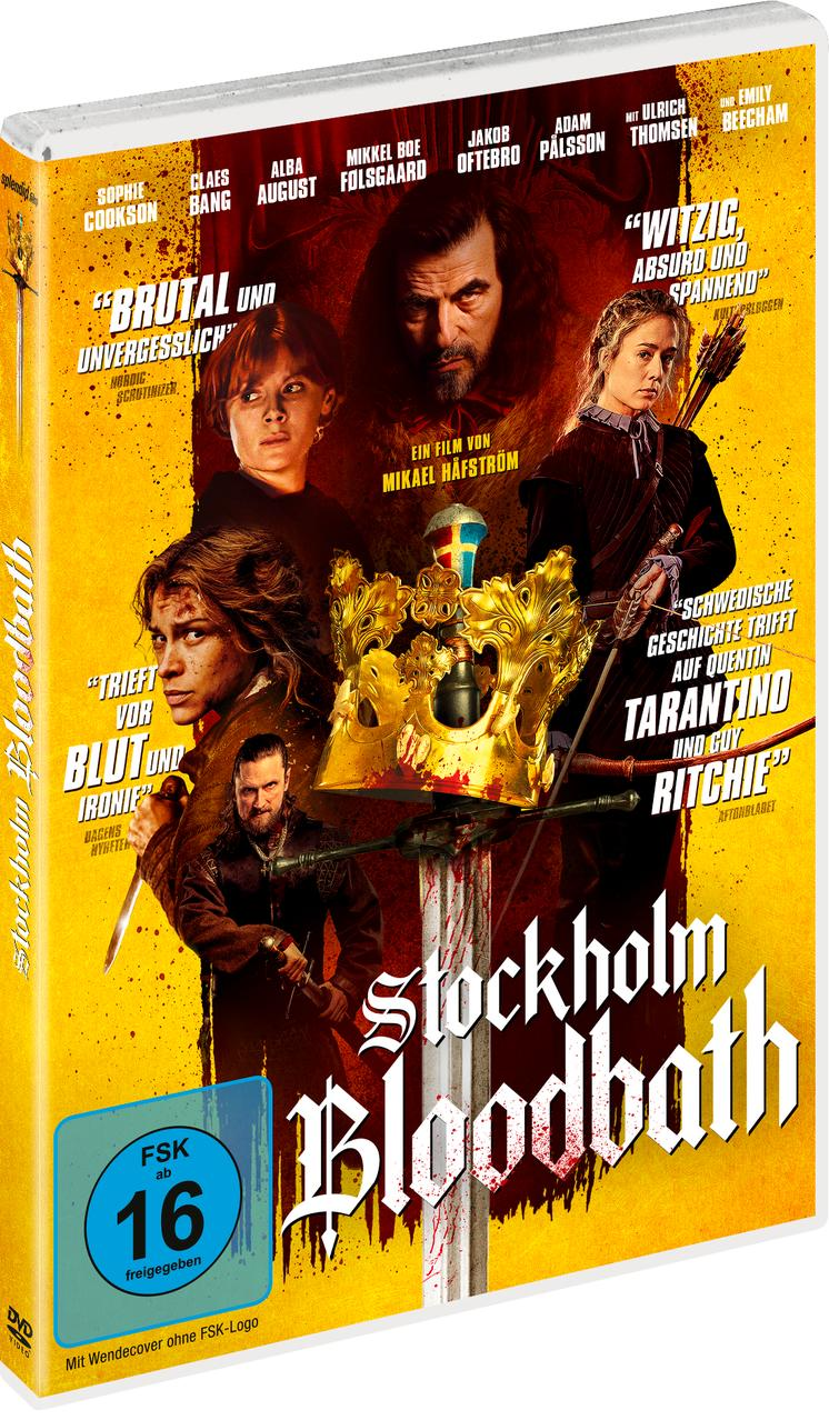 DVD-Cover für Stockholm Bloodbath. Enthält Schauspieler und ein Schwert.