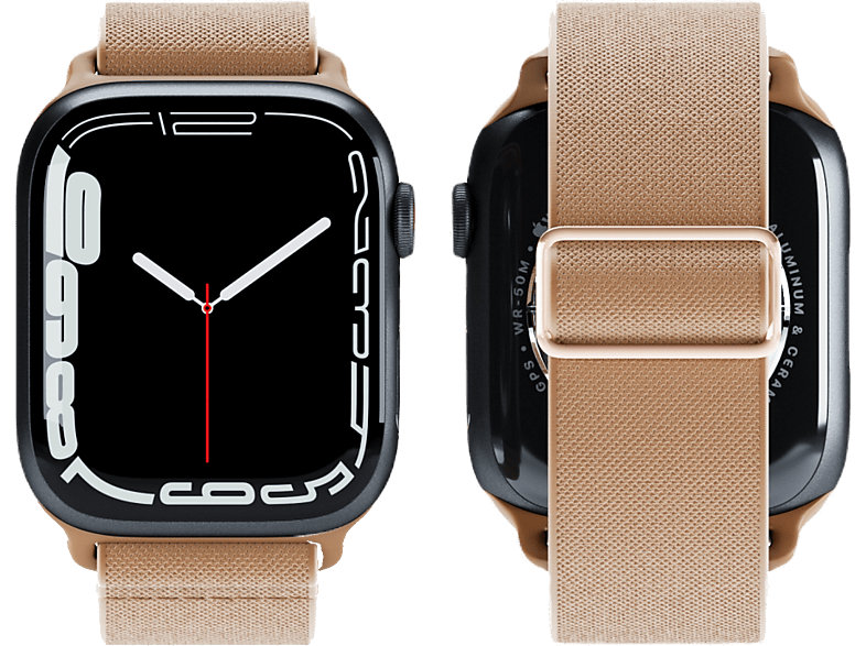 PIILI Apple Watch 42-44-45-49 mm Coton Saat Kayışı Rose Gold