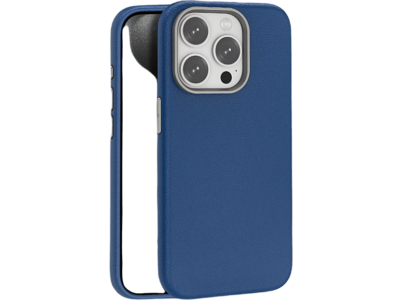 PIILI iPhone 15 Pro Max Leather Magsafe Telefon Kılıfı Lacivert_0