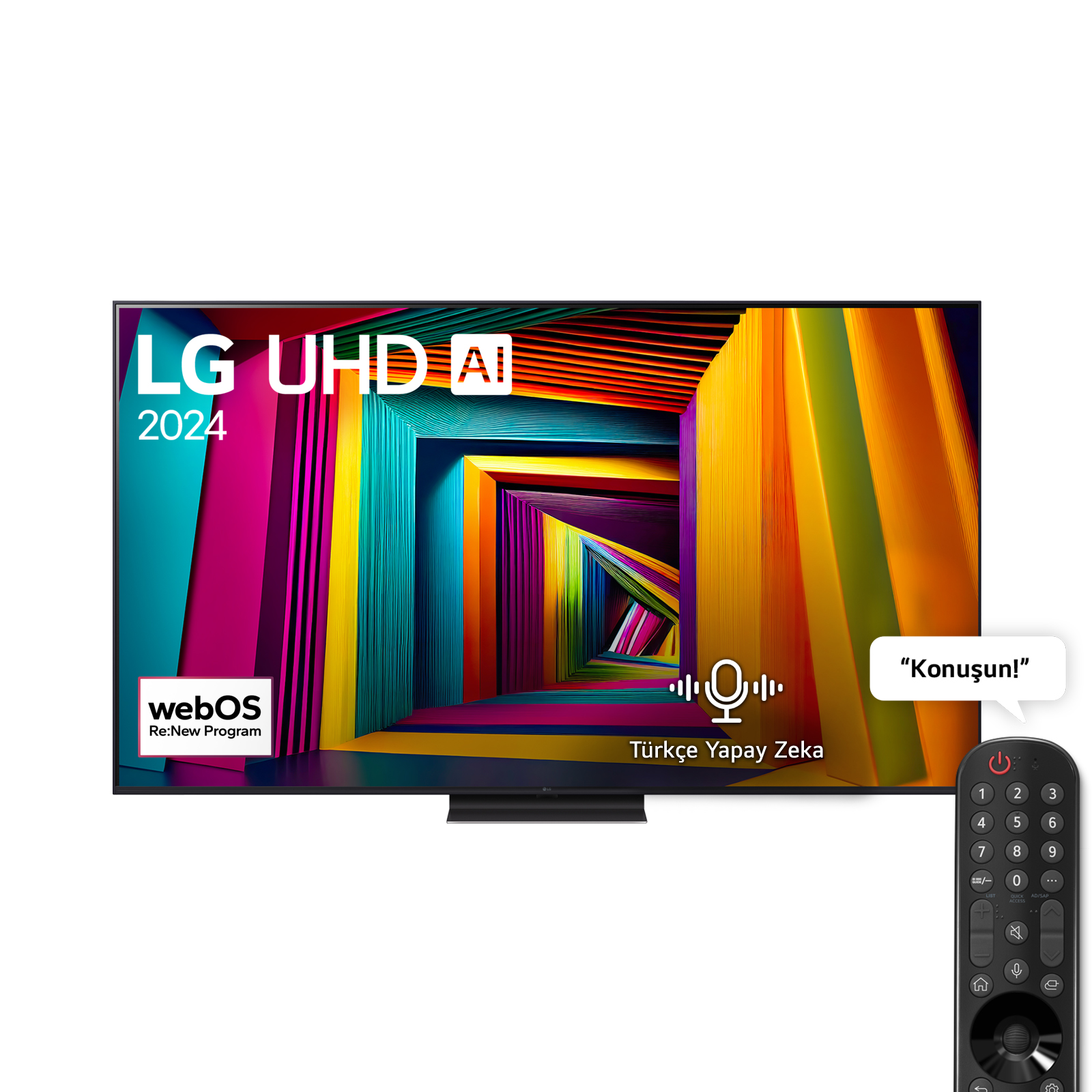 LG 55UT91 55 inç 139 Ekran 4K Smart AI Sihirli Kumanda HDR10 webOS24 UHD TV