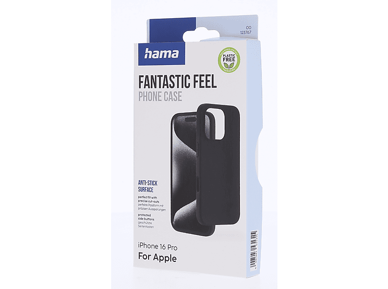 Hama Handyhülle Fantastic Feel Backcover, für Apple iPhone 16 Pro, Schwarz — Foto 2 von 2