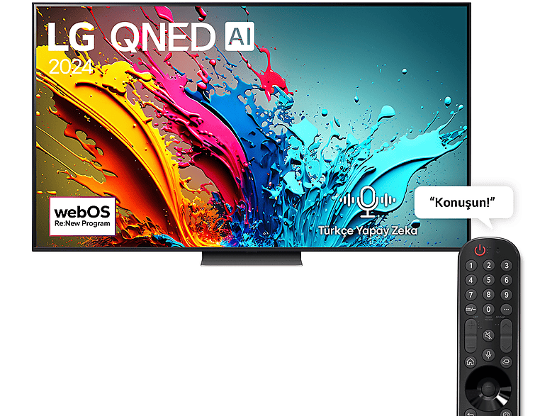 LG 75QNED86T6A 75 inç 190 Ekran 4K Smart AI Sihirli Kumanda HDR10 webOS24 QNED TV