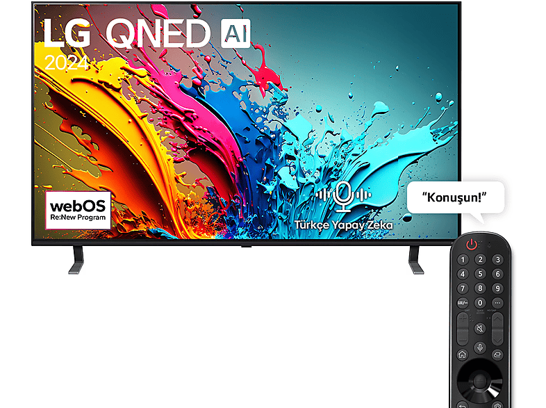 LG 86QNED85T6C 86 inç 218 Ekran 4K Smart AI Sihirli Kumanda HDR10 webOS24 QNED TV