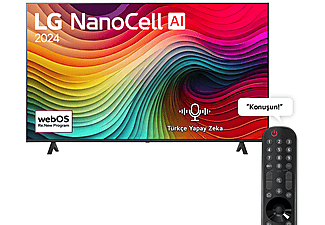 LG 66NANO81T 65 inç 165 Ekran 4K Smart AI Sihirli Kumanda HDR10 webOS24 NanoCell TV