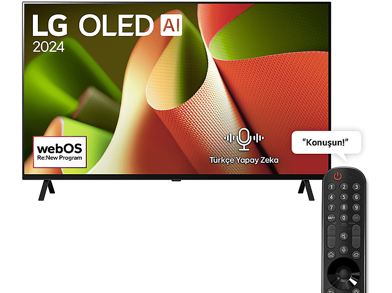 LG OLED55B46LA 55 inç 139 Ekran 4K Smart AI Sihirli Kumanda Uydu Alıcılı webOS24 OLED TV