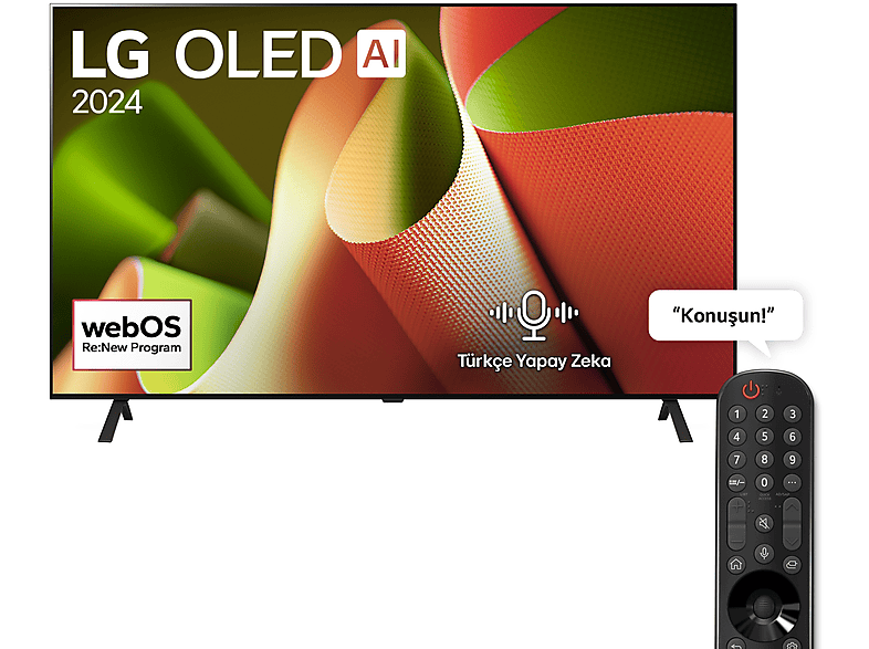 LG OLED77B46LA 77 inç 195 Ekran 4K Smart AI Sihirli Kumanda Uydu Alıcılı webOS24 OLED TV