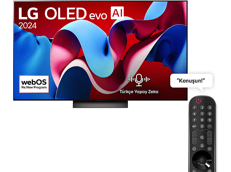 LG OLED65C46LA 65 inç 165 Ekran 4K Smart AI Sihirli Kumanda Uydu Alıcılı webOS24 OLED evo TV