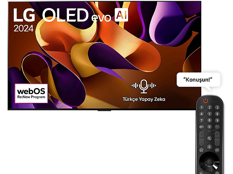 LG OLED77G45LW 77 inç 195 Ekran 4K Smart AI Sihirli Kumanda Uydu Alıcılı webOS24 OLED evo TV