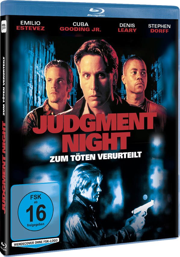 Ein Filmcover von "Judgment Night" mit Emilio Estevez und Cuba Gooding Jr.