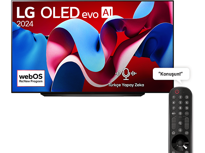 LG OLEDC46 83 inç 210 Ekran 4K Smart AI Sihirli Kumanda Uydu Alıcılı webOS24 OLED evo TV