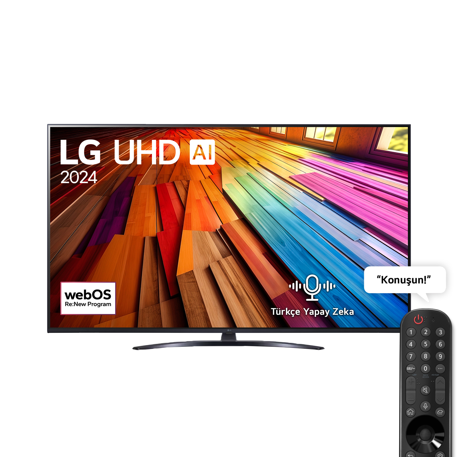 LG 65UT81006LA 65 inç 165 Ekran 4K Smart AI Sihirli Kumanda HDR10 webOS24 UHD TV