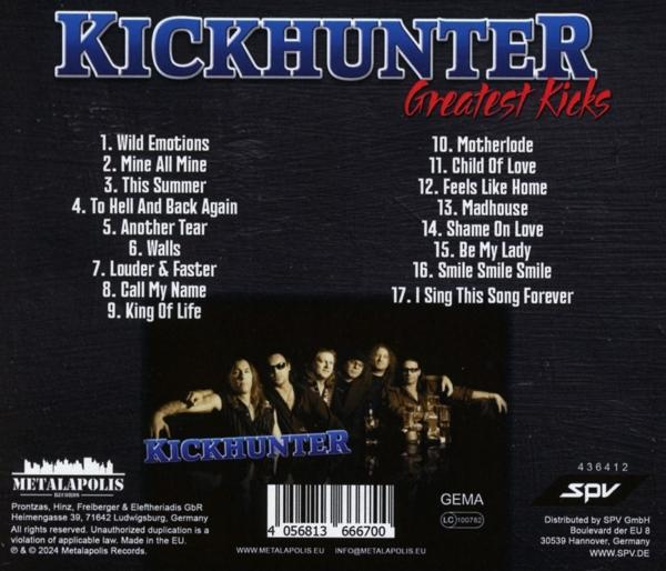 Rückseite einer CD, mit Album-Titelliste und Bandmitglieder-Foto.