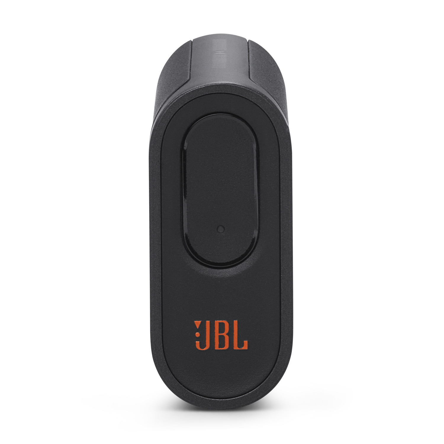 Haut-parleur cylindrique noir avec logo JBL orange. C'est un haut-parleur portable et étanche.