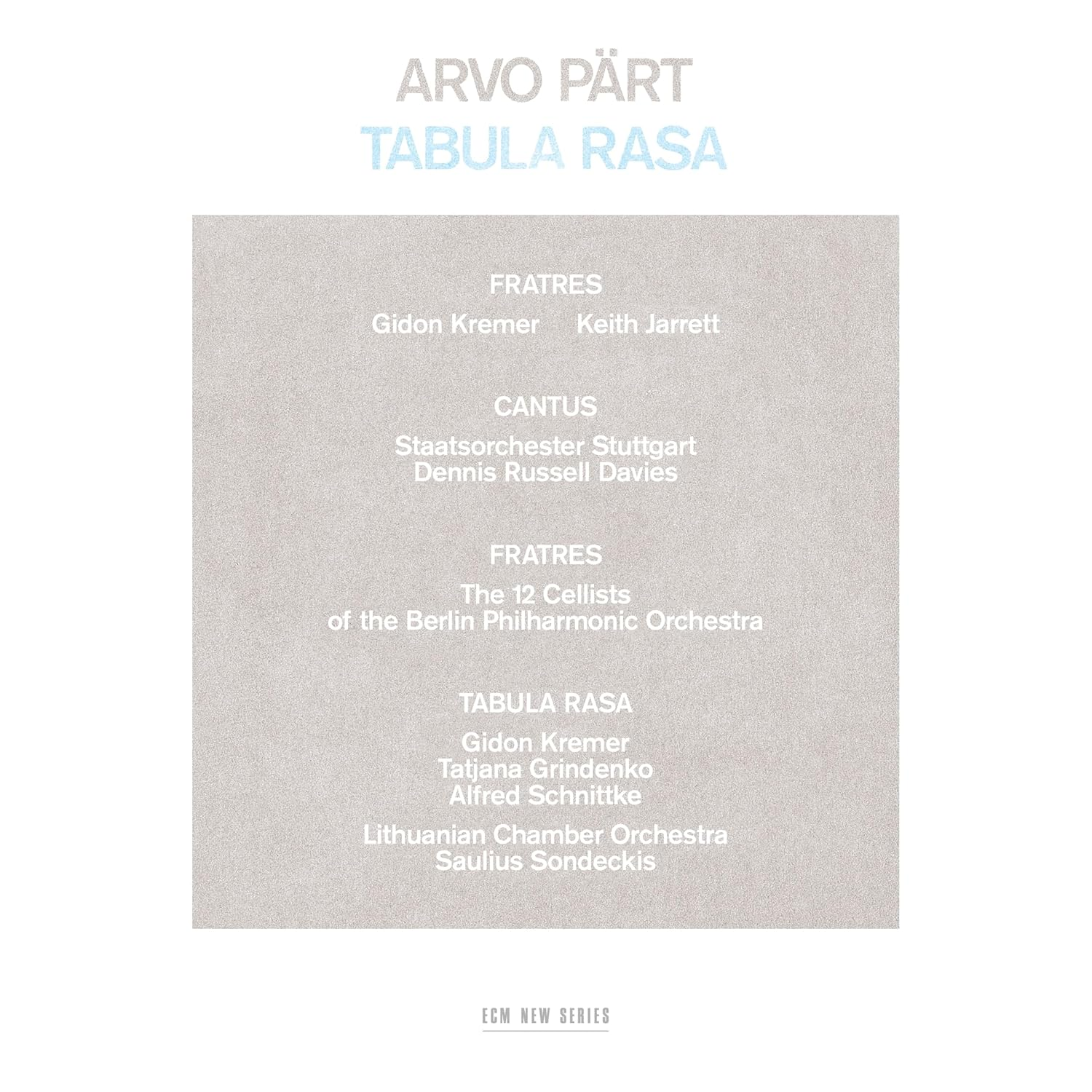 Arvo Pärt - Tabula Rasa (Vinyl LP (nagylemez))