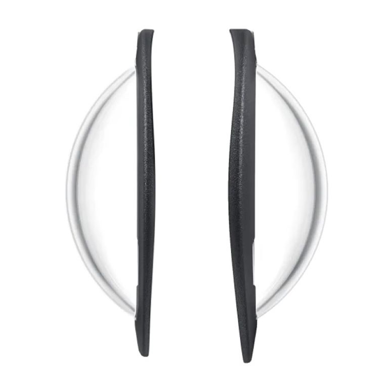 Due protezioni per lenti in bianco e nero.