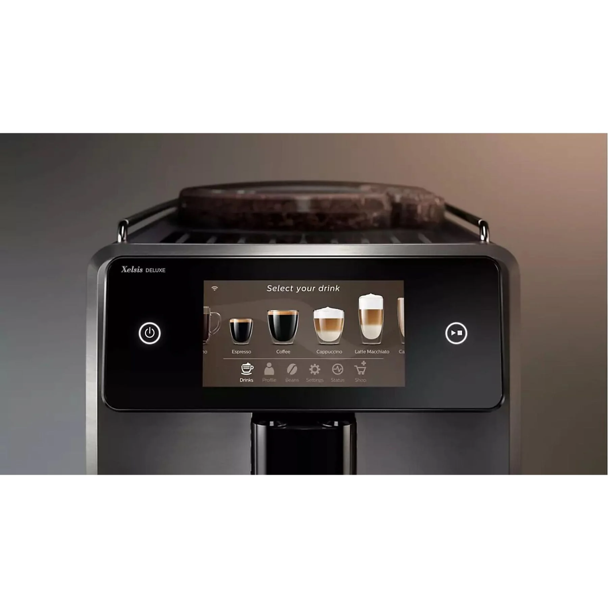 Cafetera express - Saeco SM8780/00, 15 bar, 1500 W, 600 ml, 2 Tazas, 6 Perfiles de Usuario, 22 Programas, Pantalla Táctil, Negro