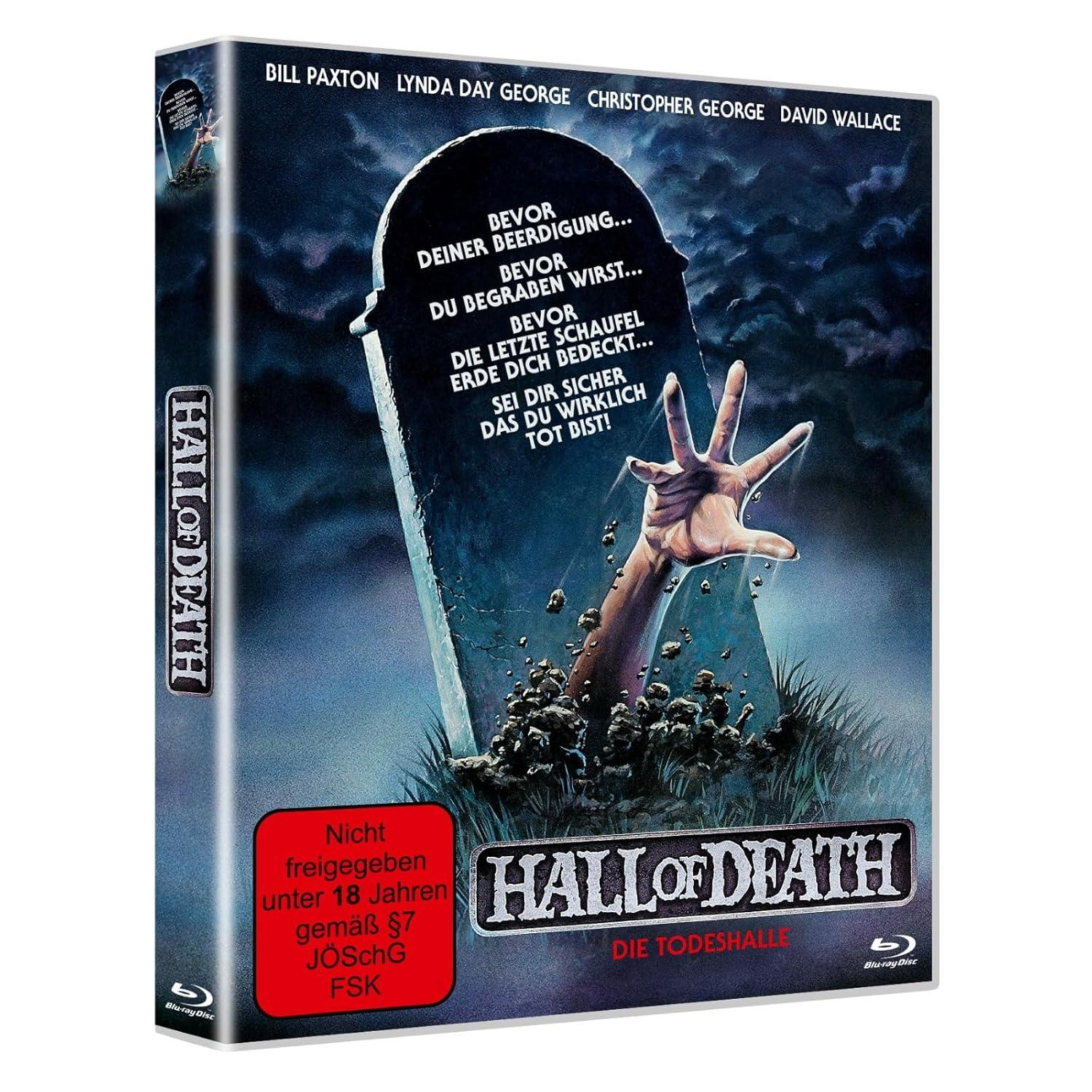 DVD-Hülle eines Horrorfilms. Eine Hand, die aus einem Grab greift, mit einem Grabstein im Hintergrund.