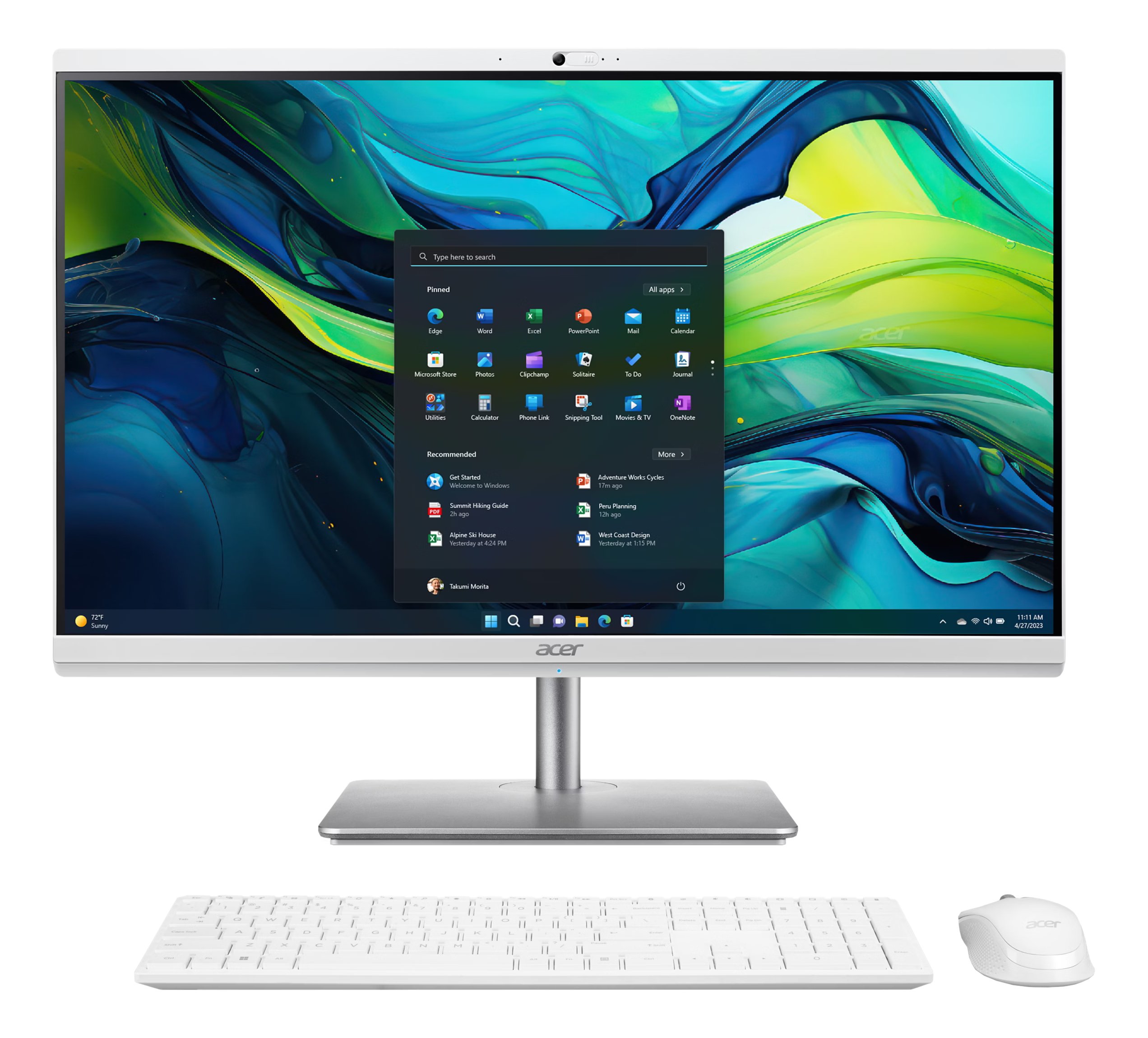 Acer Aspire C27 All-in-One PC - 27 Zoll Full HD, Intel Core Ultra 7, 32GB RAM, 2TB SSD | Windows 11 AI Computer