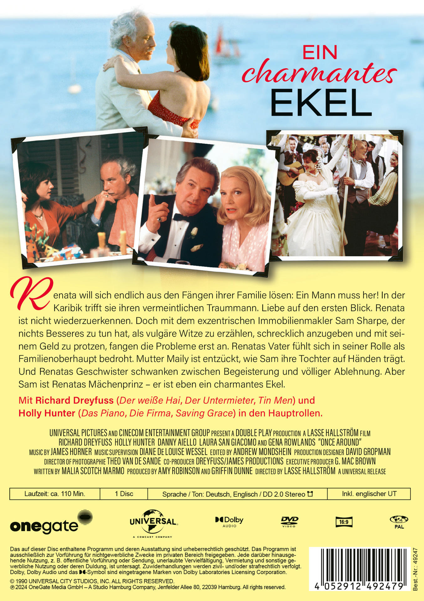 Ein Filmplakat für 'Ein Charmantes Ekel' mit Schauspielern und Text.