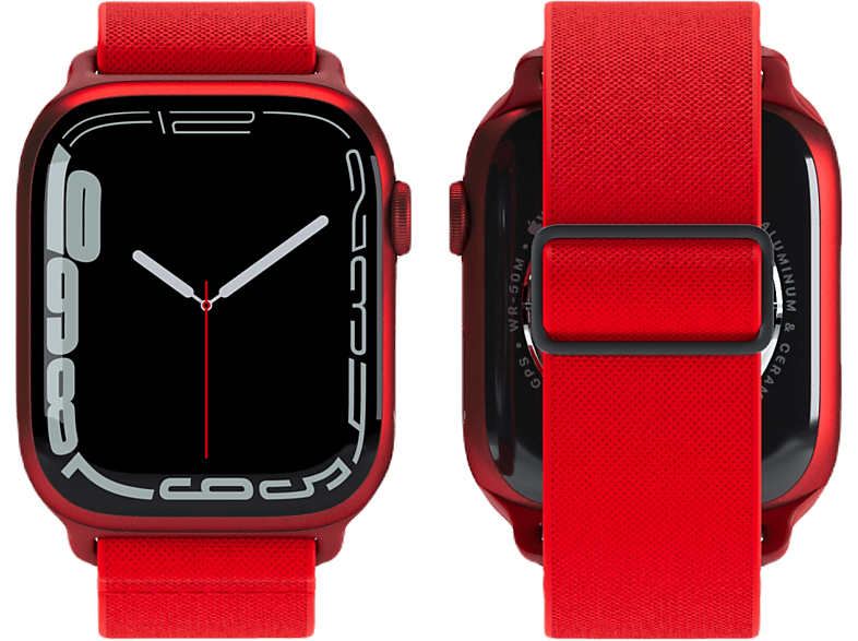 PIILI Apple Watch Coton Saat Kayışı Kırmızı