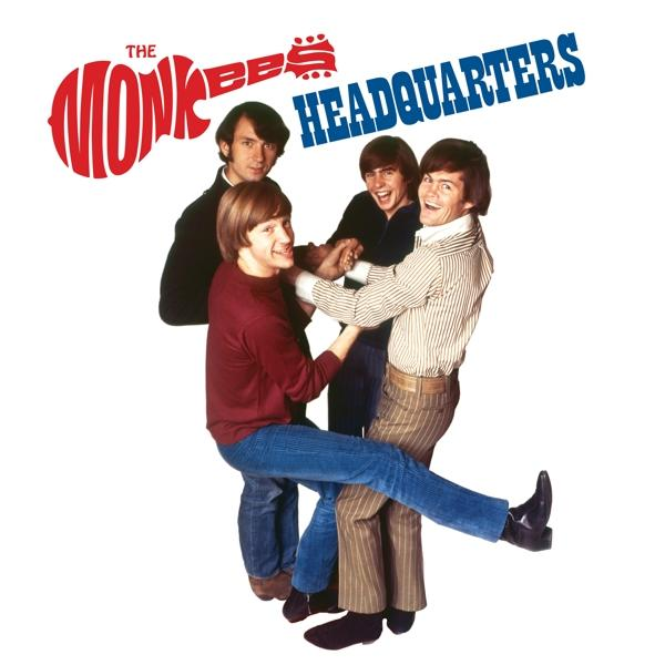 The Monkees Albumcover: Vier Männer in einer Gruppe, weißer Hintergrund, rotes Gitarrenlogo.