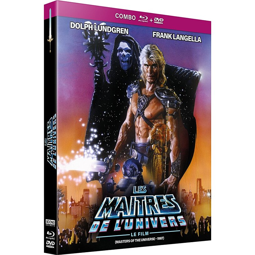 Boîtier Blu-ray : Masters of the Universe. Dolph Lundgren et Frank Langella sur la couverture.