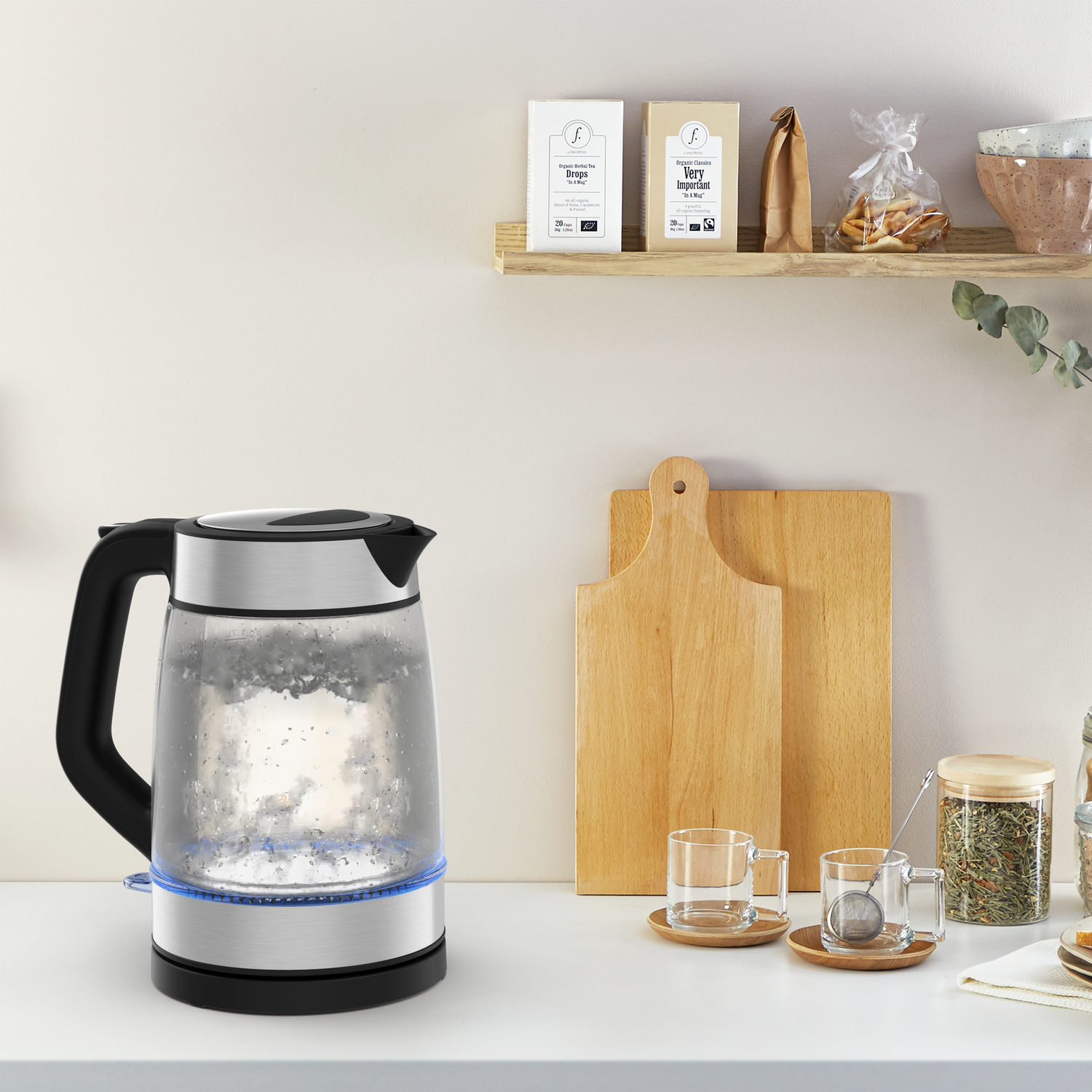 Philips HD9359/90 Avance Collection Waterkoker 1.7L 2200W RVS/Zwart