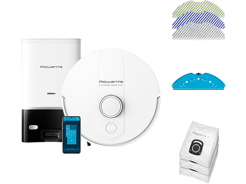 Rowenta X-plorer Serie 140+ RR9197WH Robotstofzuiger met Mop-functie en Leegstation