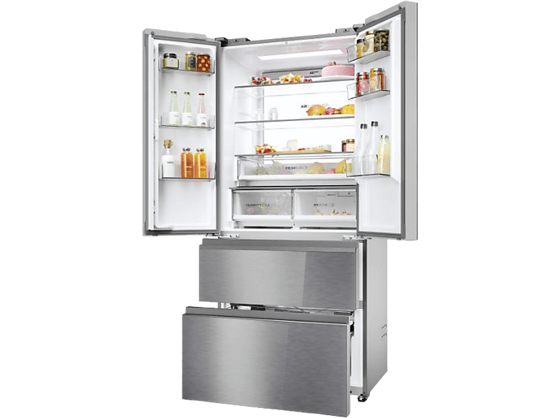 Haier HFR7819ENGC Multi Door French Door 83 Serie 7 Kühl- und Gefrierkombination (E, 1900 mm hoch, No Frost (verminderte Eisbildung), Iconic Glass)