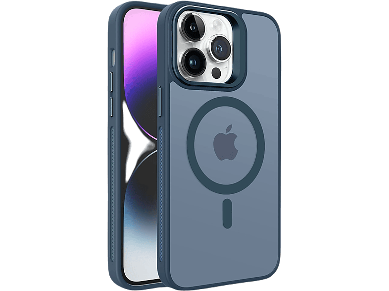 PIILI iPhone 15 Pro Max Metal Bracket Magsafe Mat Telefon Kılıfı Lacivert