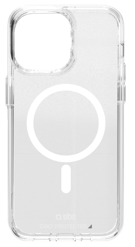 Transparente Handyhülle mit weißem Kreis und Minuszeichen. Die Hülle hat ein transparentes Design.