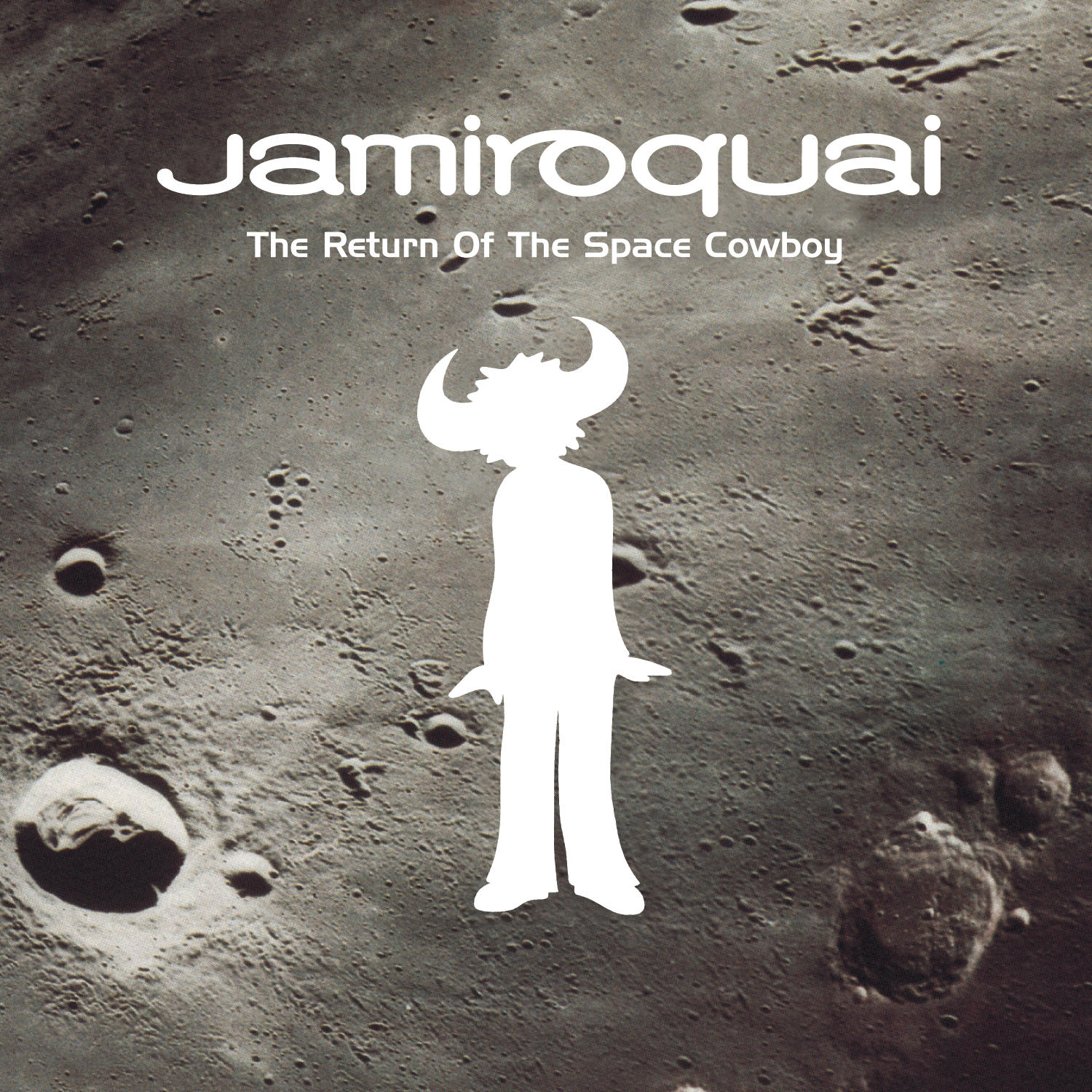 Jamiroquai album borítója sziluettel a hold felszínén.