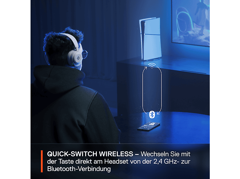 STEEL SERIES Arctis Nova 5, Over-ear Gaming Headset Bluetooth Weiß — Foto 2 von 5