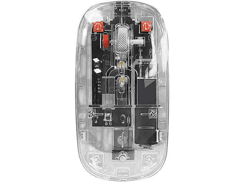 DEXIM Wireless 2.4Ghz & Bluetooth Kablosuz Şarj Edilebilir Şeffaf Sessiz Kablosuz Mouse_0