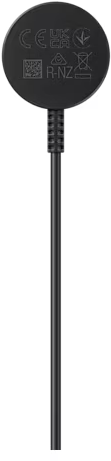 Schwarzer Rundstecker mit Kabel, wahrscheinlich für Datenübertragung.
