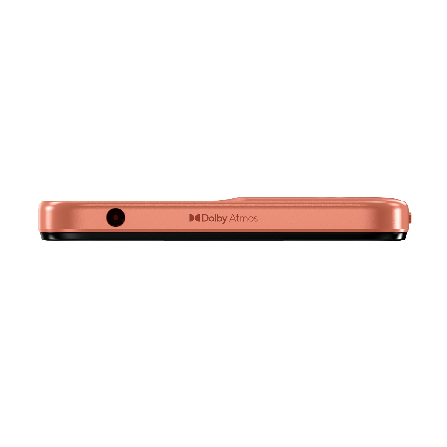 A copper-colored device with 'Dolby Atmos' written on its side.