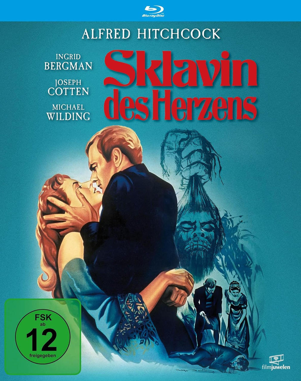 Filmcover: Sklavin des Herzens, Menschen umarmen sich, Vintage-Look.