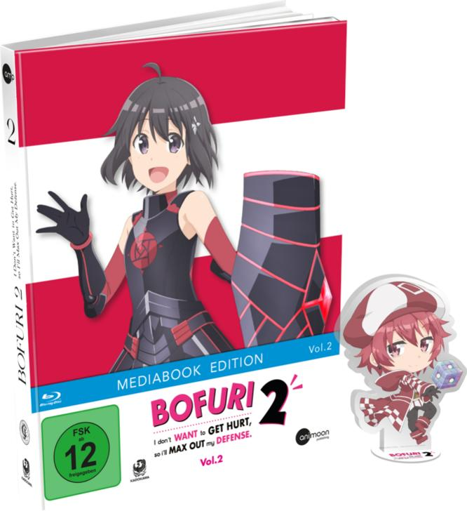 Anime-DVD-Box-Set mit einer kleinen Figur auf einem Ständer.
