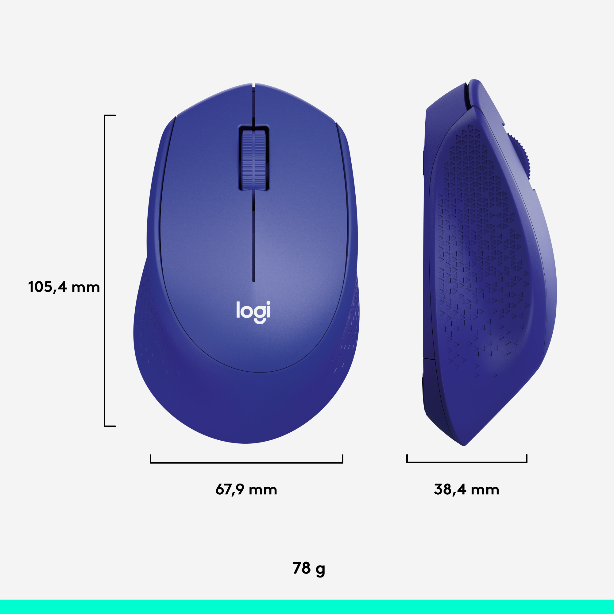 Mysz LOGITECH M330 Silent Plus Niebieski 910-004910