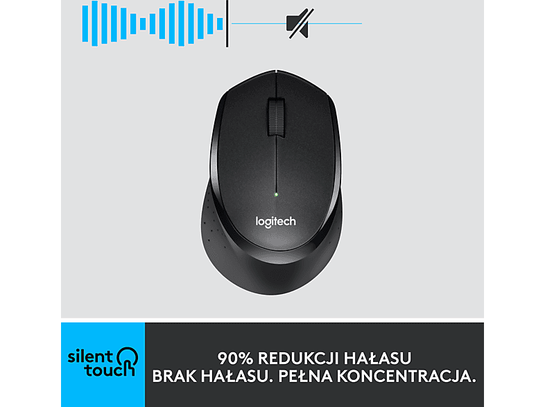 Logitech M330 Silent Plus Czarny – zdjęcie 2