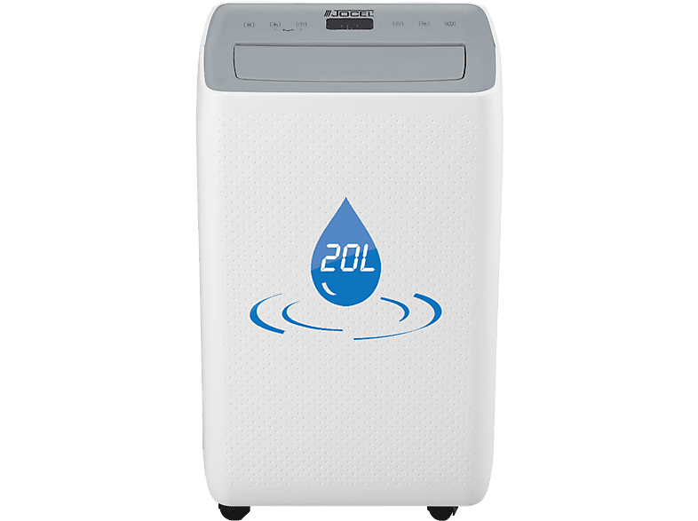 Deshumidificador - Jocel JDE002167, 4.5 l, 40 m², Eliminación de humedad 20L/día 30º C, Ventilador 2 velocidades, Blanco