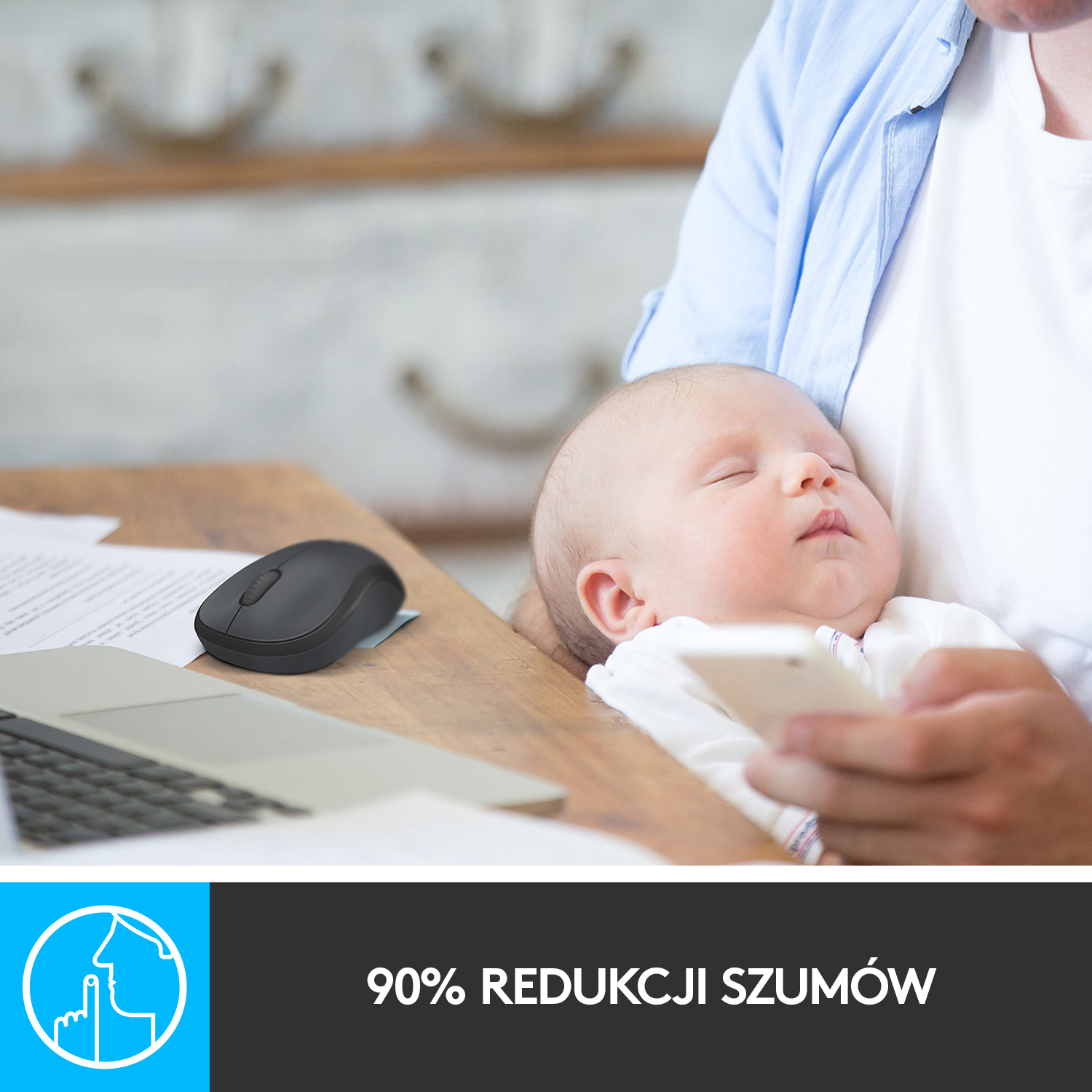 Mysz bezprzewodowa LOGITECH M220 Biały 910-006128