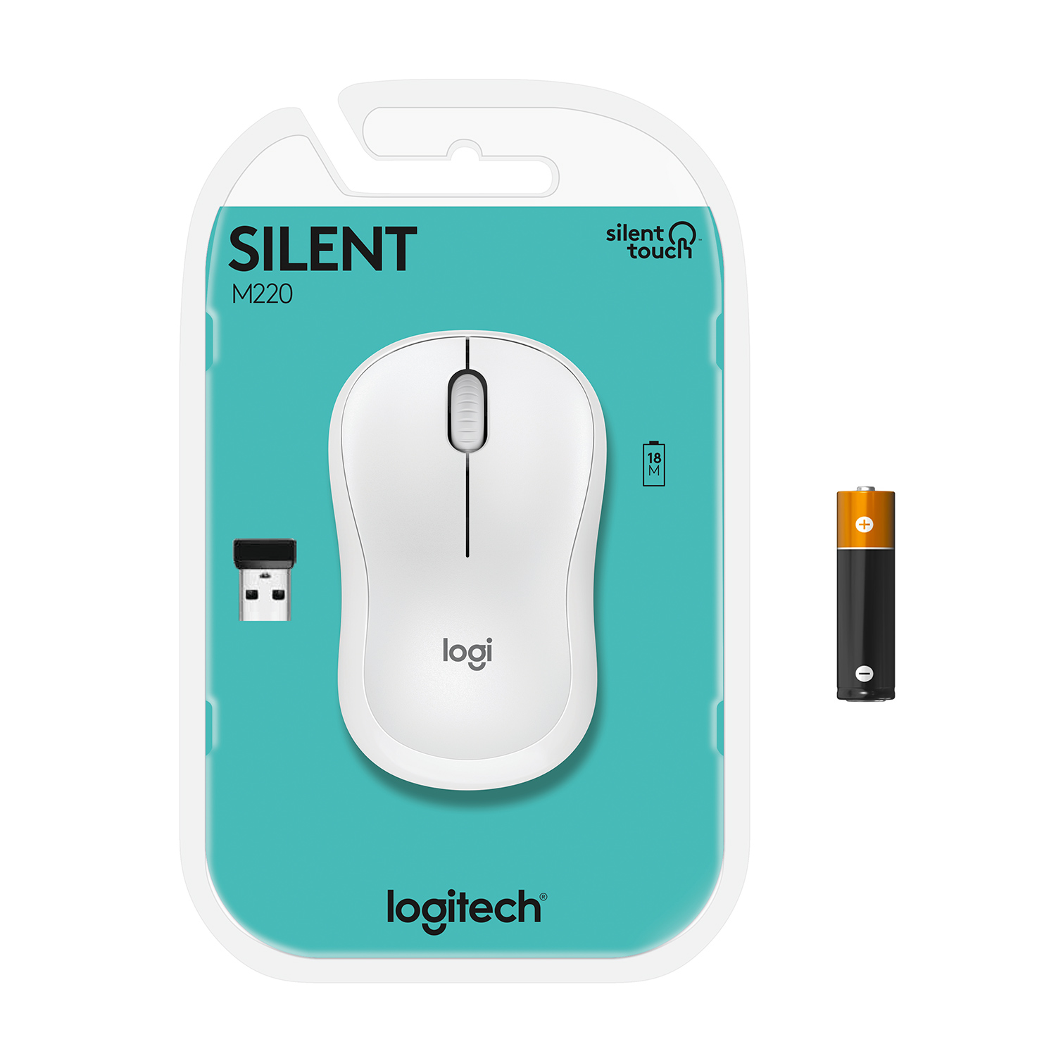 Mysz bezprzewodowa LOGITECH M220 Biały 910-006128