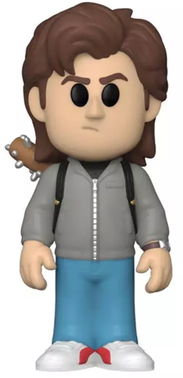 Funko Pop figura barna hajú, hátizsákos és baseballütős karakterrel.