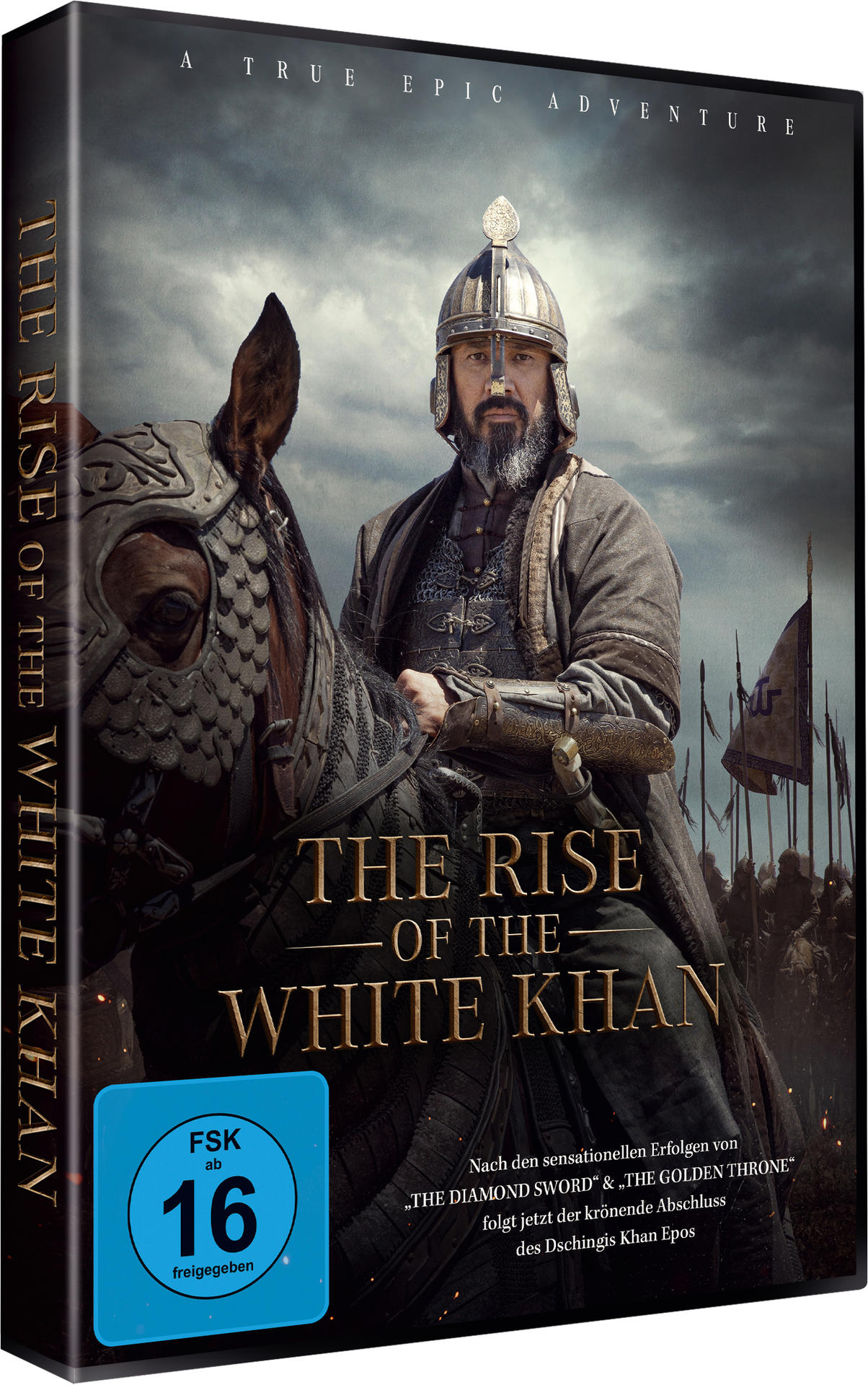 DVD-Hülle mit einem Mann auf einem Pferd.