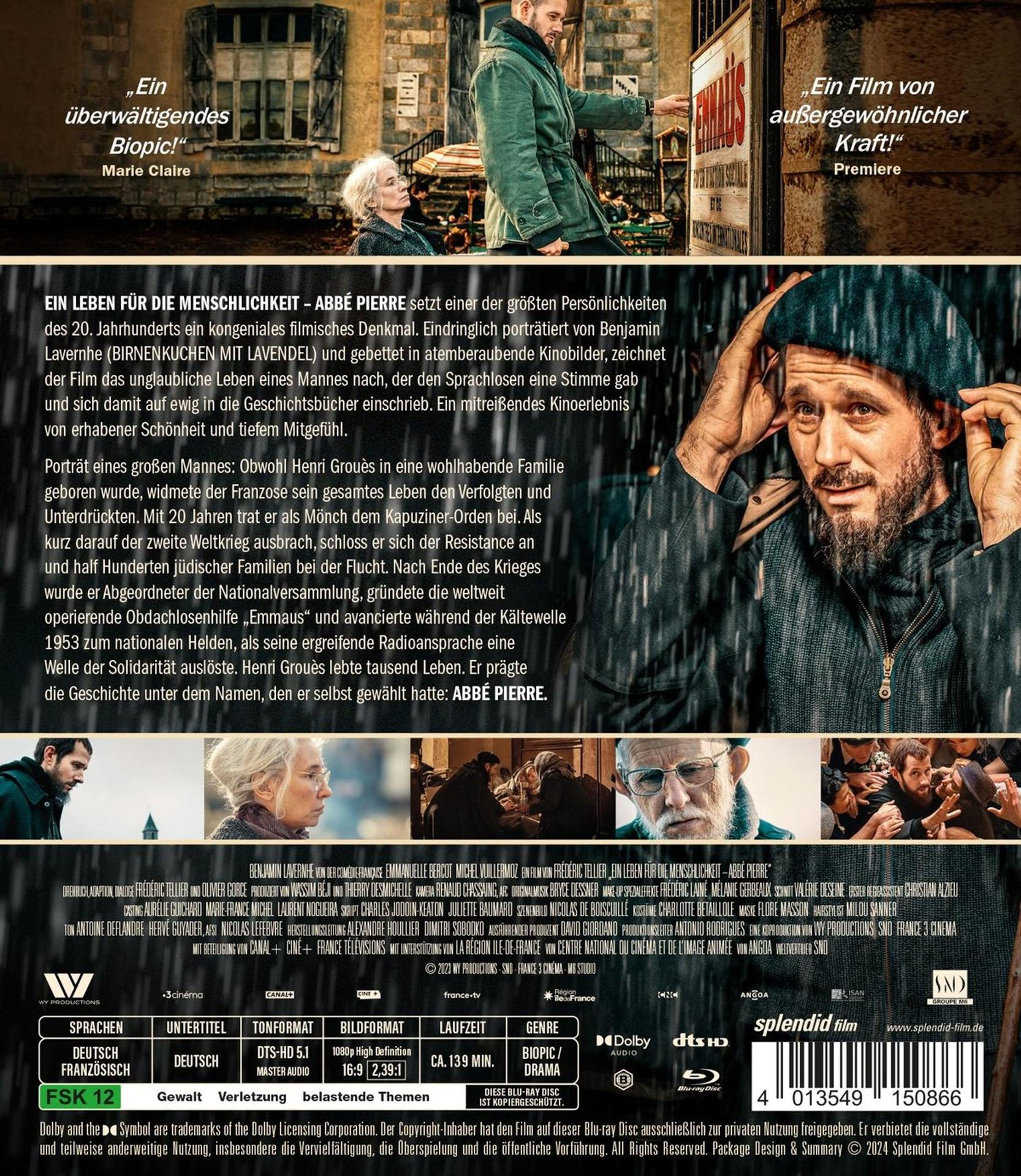 Ein Filmplakat mit einem älteren Mann, einer Frau und Text auf Französisch.