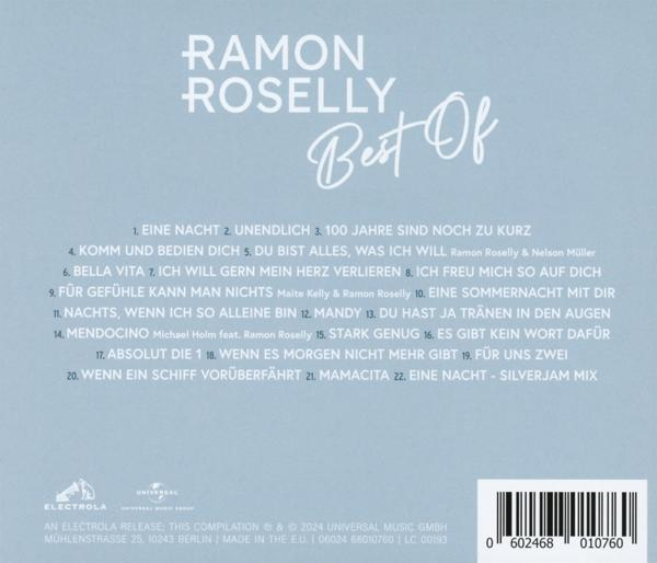 CD-Hülle mit Songtiteln und Künstlername: Ramon Roselly.