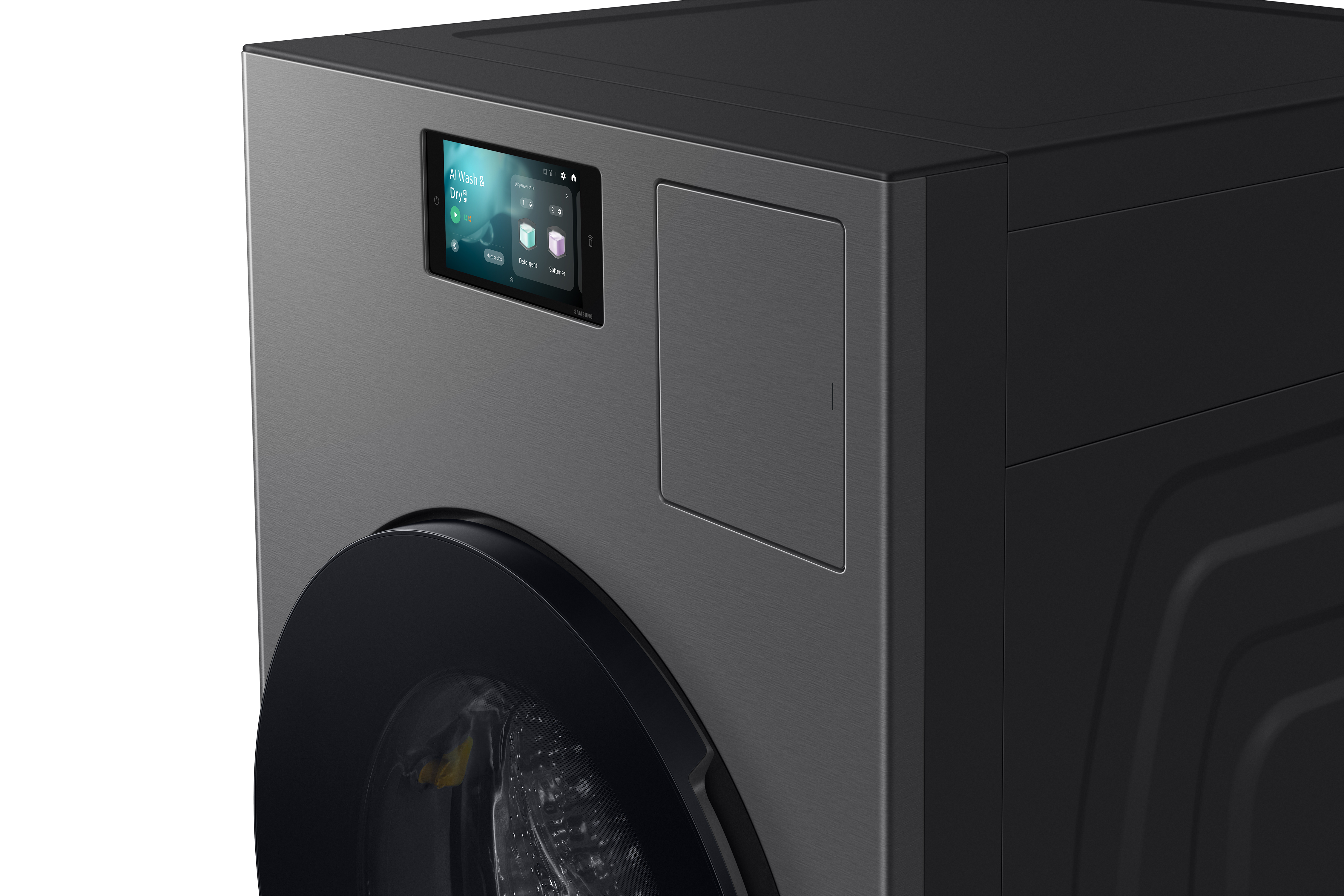 Innenseite eines PC-Gehäuses mit Komponenten, einschließlich Motherboard und Flüssigkeitskühler.