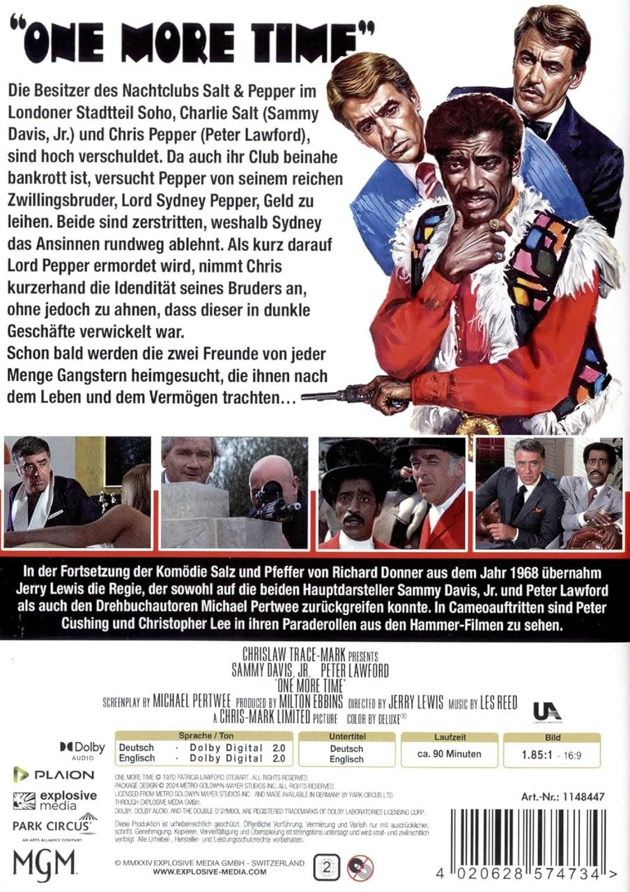 Filmposter für 'One More Time', mit Schauspielern und Text, mit dunklem Hintergrund.
